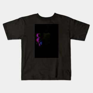 Special processing. Real Jesus was more dark and brutal, but yet so kind guy. Guy with little glowing cross on lip. Violet and blue. Kids T-Shirt